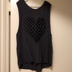 Dark Gray Tank Heart Detail